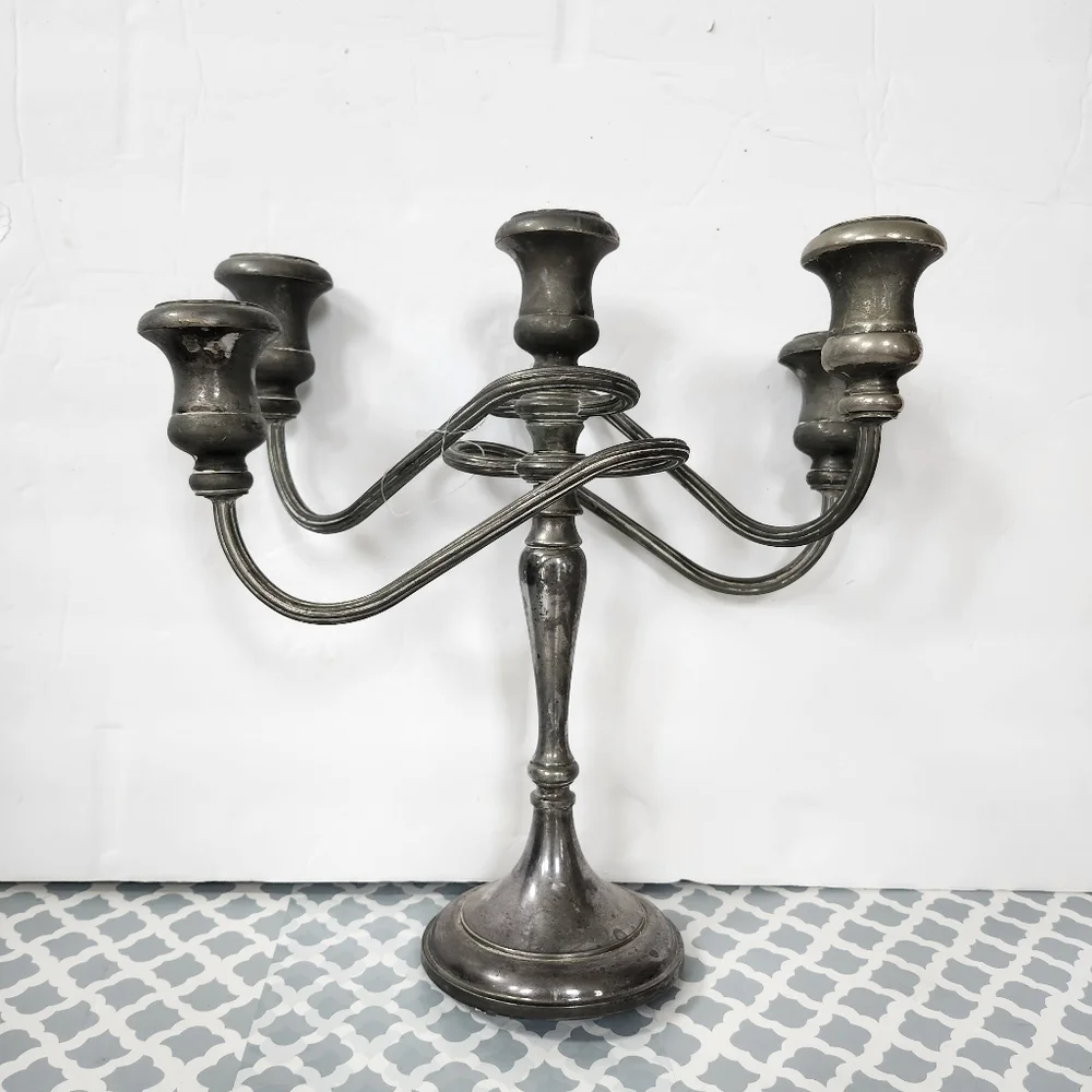 Silverplate Candelabra 5 Branch